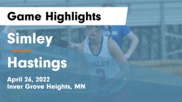 Simley  vs Hastings  Game Highlights - April 26, 2022