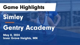 Simley  vs Gentry Academy Game Highlights - May 8, 2024