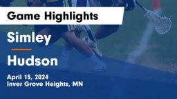 Simley  vs Hudson  Game Highlights - April 15, 2024