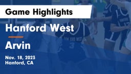 Hanford West  vs Arvin  Game Highlights - Nov. 18, 2023