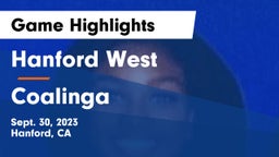 Hanford West  vs Coalinga  Game Highlights - Sept. 30, 2023