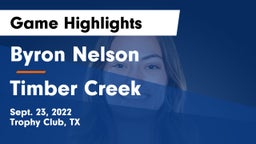 Byron Nelson  vs Timber Creek  Game Highlights - Sept. 23, 2022