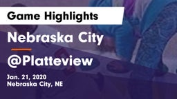 Nebraska City  vs @Platteview Game Highlights - Jan. 21, 2020