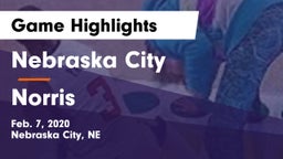 Nebraska City  vs Norris Game Highlights - Feb. 7, 2020