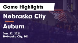 Nebraska City  vs Auburn  Game Highlights - Jan. 22, 2021