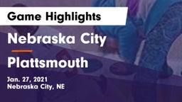 Nebraska City  vs Plattsmouth  Game Highlights - Jan. 27, 2021