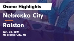 Nebraska City  vs Ralston  Game Highlights - Jan. 28, 2021