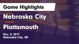 Nebraska City  vs Plattsmouth  Game Highlights - Dec. 8, 2017