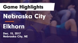 Nebraska City  vs Elkhorn  Game Highlights - Dec. 15, 2017