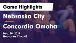 Nebraska City  vs Concordia Omaha Game Highlights - Dec. 30, 2017