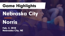 Nebraska City  vs Norris Game Highlights - Feb. 2, 2018
