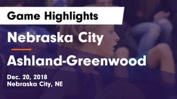 Nebraska City  vs Ashland-Greenwood  Game Highlights - Dec. 20, 2018