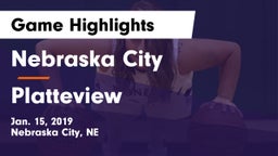Nebraska City  vs Platteview  Game Highlights - Jan. 15, 2019