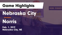 Nebraska City  vs Norris  Game Highlights - Feb. 1, 2019