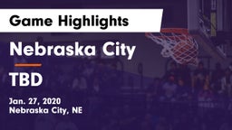 Nebraska City  vs TBD Game Highlights - Jan. 27, 2020