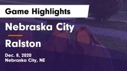 Nebraska City  vs Ralston  Game Highlights - Dec. 8, 2020