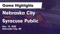 Nebraska City  vs Syracuse Public  Game Highlights - Dec. 15, 2020