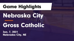 Nebraska City  vs Gross Catholic  Game Highlights - Jan. 7, 2021