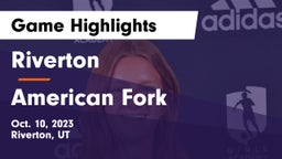 Riverton  vs American Fork  Game Highlights - Oct. 10, 2023