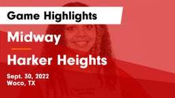 Midway  vs Harker Heights  Game Highlights - Sept. 30, 2022