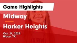 Midway  vs Harker Heights  Game Highlights - Oct. 24, 2023