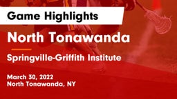 North Tonawanda  vs Springville-Griffith Institute  Game Highlights - March 30, 2022