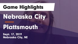 Nebraska City  vs Plattsmouth  Game Highlights - Sept. 17, 2019
