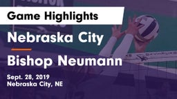 Nebraska City  vs Bishop Neumann  Game Highlights - Sept. 28, 2019