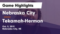 Nebraska City  vs Tekamah-Herman  Game Highlights - Oct. 5, 2019