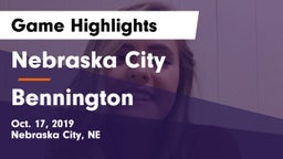 Nebraska City  vs Bennington  Game Highlights - Oct. 17, 2019
