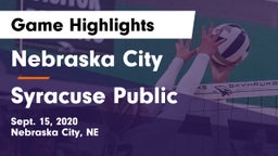 Nebraska City  vs Syracuse Public  Game Highlights - Sept. 15, 2020