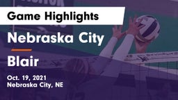 Nebraska City  vs Blair  Game Highlights - Oct. 19, 2021