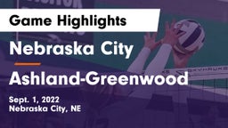 Nebraska City  vs Ashland-Greenwood  Game Highlights - Sept. 1, 2022