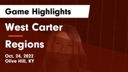 West Carter  vs Regions Game Highlights - Oct. 24, 2022