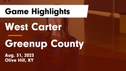 West Carter  vs Greenup County  Game Highlights - Aug. 31, 2023