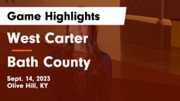 West Carter  vs Bath County  Game Highlights - Sept. 14, 2023