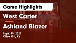 West Carter  vs Ashland Blazer  Game Highlights - Sept. 25, 2023