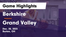 Berkshire  vs Grand Valley  Game Highlights - Dec. 20, 2023