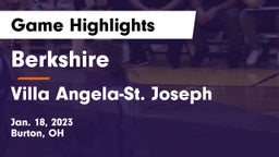 Berkshire  vs Villa Angela-St. Joseph  Game Highlights - Jan. 18, 2023