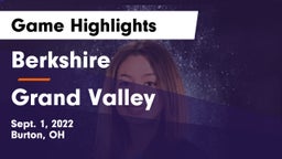 Berkshire  vs Grand Valley  Game Highlights - Sept. 1, 2022