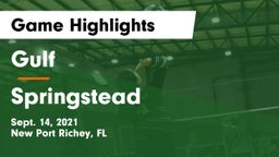 Gulf  vs Springstead  Game Highlights - Sept. 14, 2021