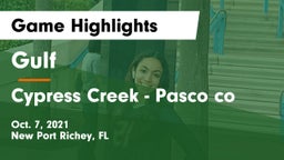 Gulf  vs Cypress Creek  - Pasco co Game Highlights - Oct. 7, 2021