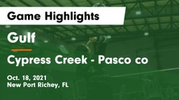 Gulf  vs Cypress Creek  - Pasco co Game Highlights - Oct. 18, 2021