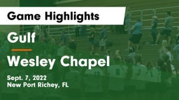 Gulf  vs Wesley Chapel  Game Highlights - Sept. 7, 2022