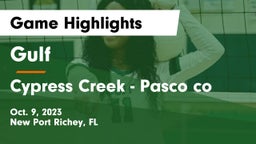 Gulf  vs Cypress Creek  - Pasco co Game Highlights - Oct. 9, 2023