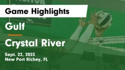 Gulf  vs Crystal River  Game Highlights - Sept. 22, 2023