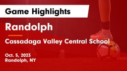 Randolph  vs Cassadaga Valley Central School Game Highlights - Oct. 5, 2023