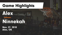 Alex  vs Ninnekah Game Highlights - Nov. 27, 2018