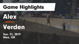 Alex  vs Verden Game Highlights - Jan. 21, 2019