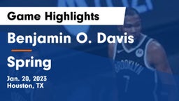 Benjamin O. Davis  vs Spring  Game Highlights - Jan. 20, 2023